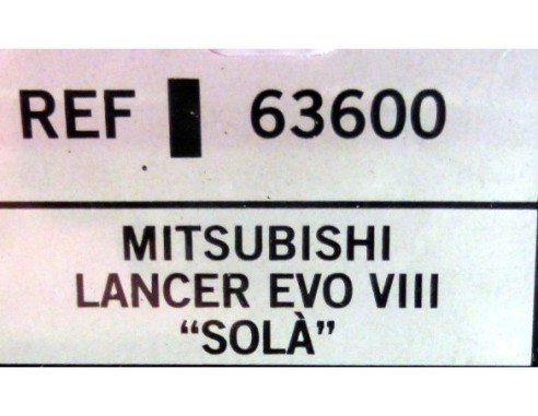 MITSUBISHI LANCER EVO VIII SOLA VERSION SCX REF.63600 TECNITOYS