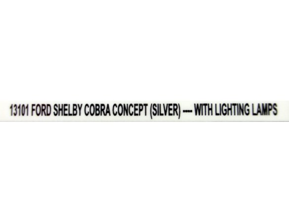 FORD SHELBY COBRA CONCEPT SILVER REF.13101 AUTOART