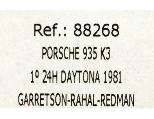 PORSCHE 935 K3 1º 24h DAYTONA 1981 REF. 88268  FLY