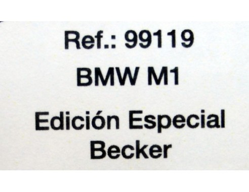 BMW M1 EDICION ESPECIAL BECKER REF.99199 FLY
