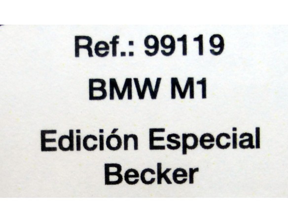 BMW M1 EDICION ESPECIAL BECKER REF.99199 FLY