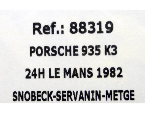 PORSCHE 935 K3 1º 24h LE MANS 1982 REF.88319 FLY