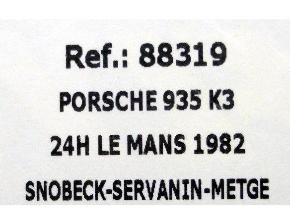 PORSCHE 935 K3 1º 24h LE MANS 1982 REF.88319 FLY