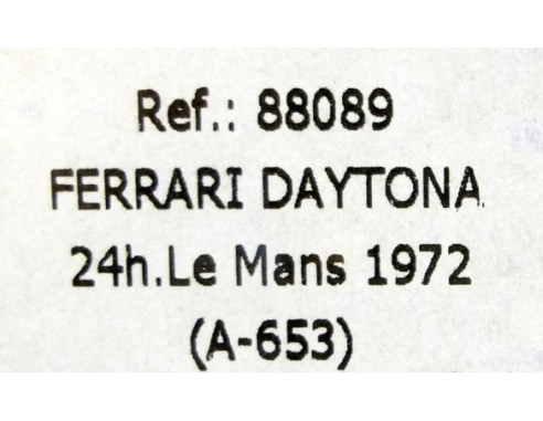 FERRARI DAYTONA 24H LE MANS 1972 A653 REF.88089 FLY