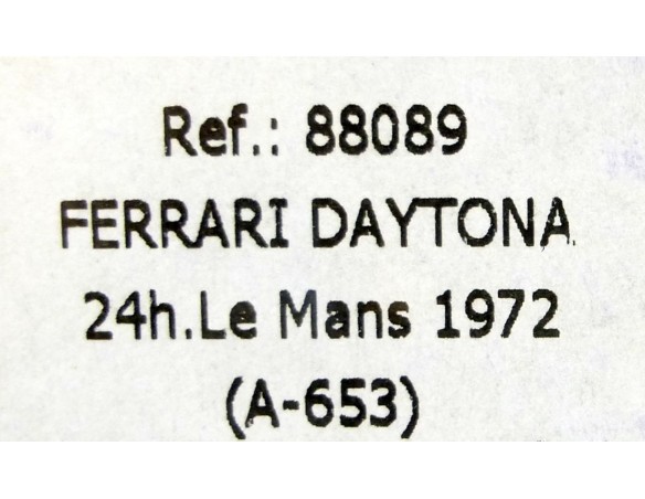 FERRARI DAYTONA 24H LE MANS 1972 A653 REF.88089 FLY