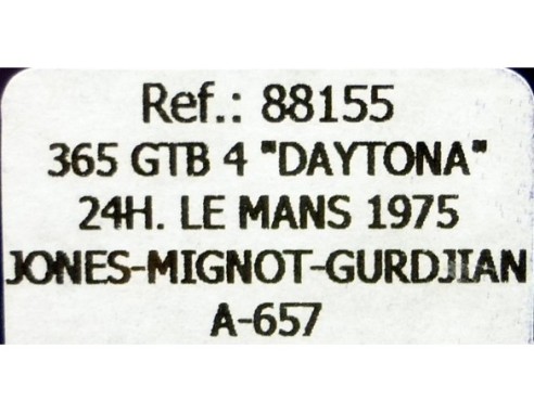 FERRARI 365 GTB 4 DAYTONA 24H LE MANS 1975 A657 REF.88155 FLY