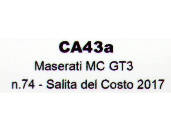 MASSERATI MC GF3 REF.CA43a SLOT.IT