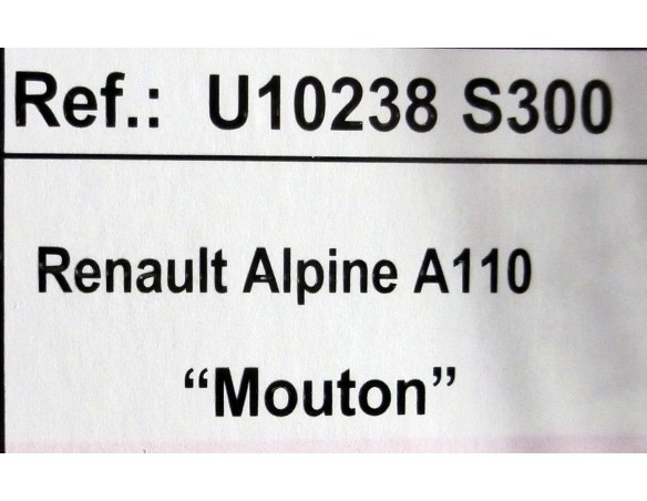 Renault Alpine A110 - Mouton REF.U10238S300-SCX
