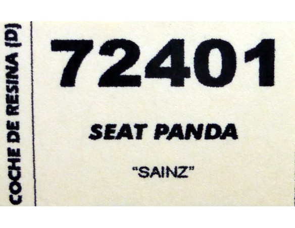 SEAT PANDA SAINZ REF.72401 RESINA TEAM SLOT