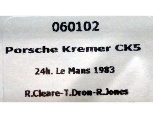 PORSCHE KREMER CK5 LE MANS 1983 GULF REF.60102 FLY