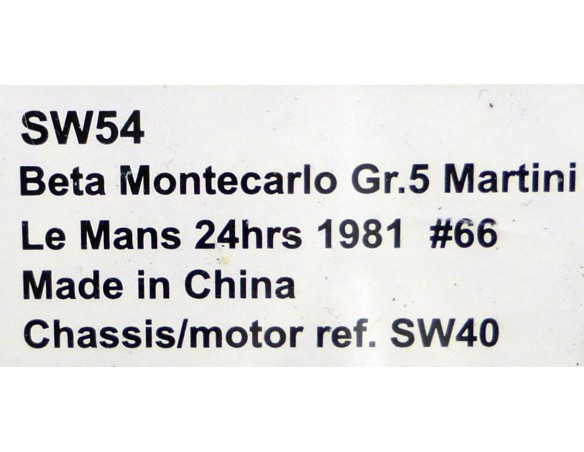 LANCIA BETA MONTECARLO Gr.5 MARTINI REF.SW54 SIDEWAYS