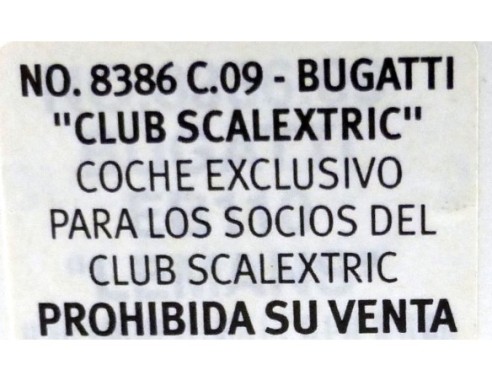 BUGATTI EB 110 CLUB SCALEXTRIC 1997 REF.8386C TYCO