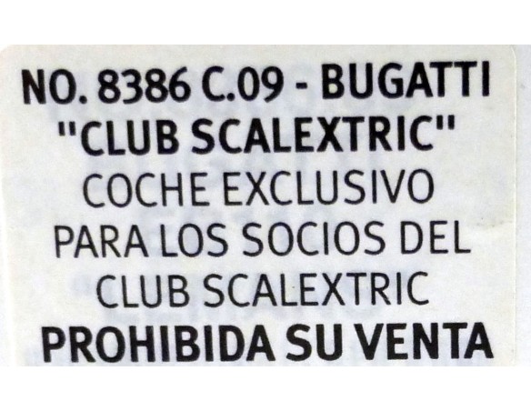 BUGATTI EB 110 CLUB SCALEXTRIC 1997 REF.8386C TYCO
