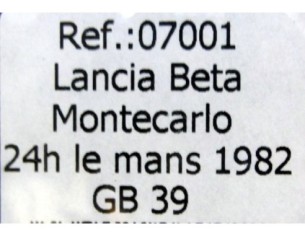 LANCIA BETA MONTECARLO LE MANS 1982 REF.GB 39 FLY 2