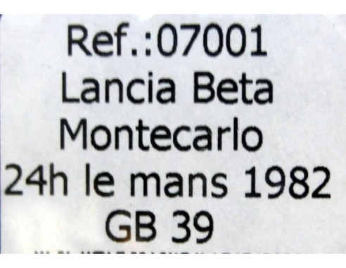 LANCIA BETA MONTECARLO LE MANS 1982 REF.GB 39 FLY