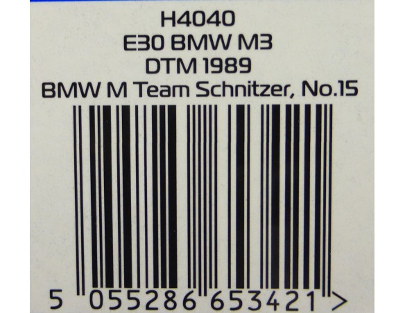 BMW M3 E30 DTM 1989 REF.H4040 SUPERSLOT