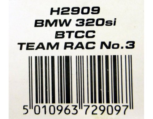 BMW 320si BTCC TEAM RAC Nº3 REF.H2909 SUPERSLOT