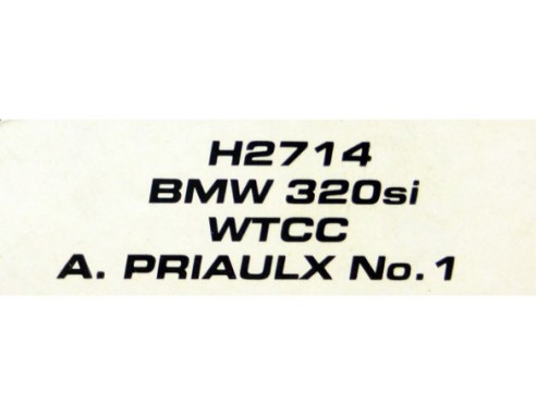 BMW 320si WTCC A.PRIAULX Nº1 REF.H2714 SUPERSLOT