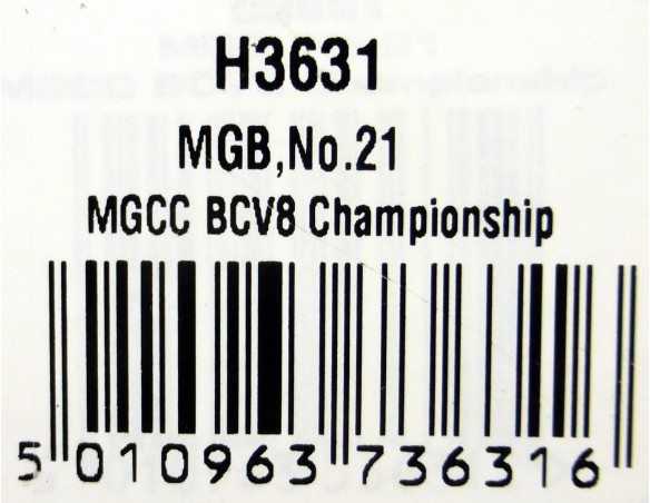 MGB Nº21 MGCC BCV8 CHAMPIONSHIP REF.H3631 SUPERSLOT