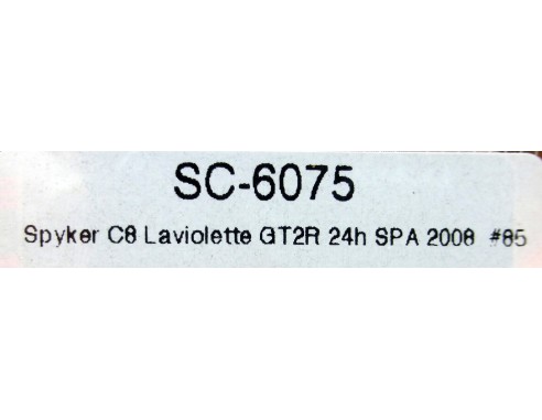 SPYKER C8 LAVIOLETTE GT2R 24H.SPA 2008 REF.SC6075 SCALEAUTO