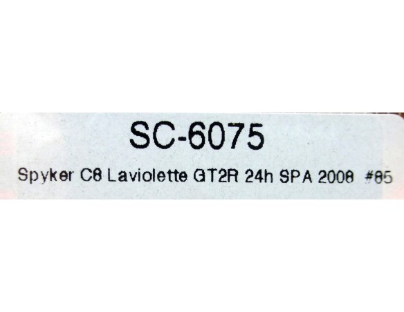 SPYKER C8 LAVIOLETTE GT2R 24H.SPA 2008 REF.SC6075 SCALEAUTO