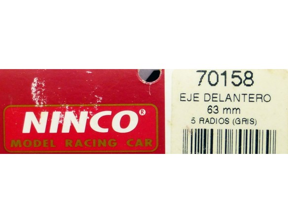 EJE DELANTERO 63mm 5 RADIOS GRIS REF.70158 NINCO