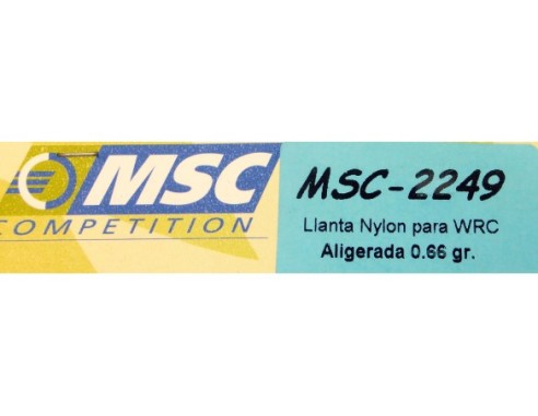 LLANTA NYLON PARA WRC ALIGERADA 0.66gr REF.2249 MSC