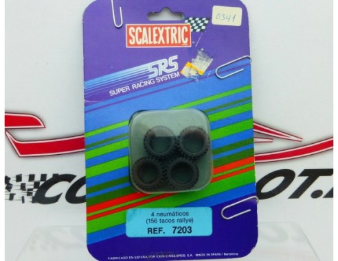 4 NEUMATICOS 156 TACOS RALLYE REF.7203 SCALEXTRIC SRS