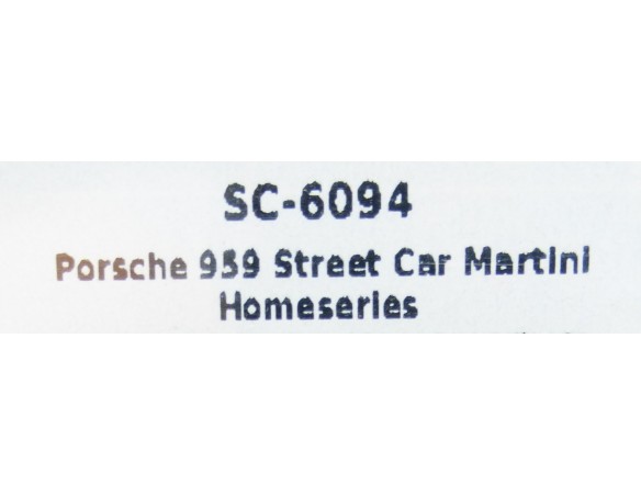 PORSCHE 959 STREET CAR MARTINI HOMESERIES REF.SC6094 SCALEAUTO