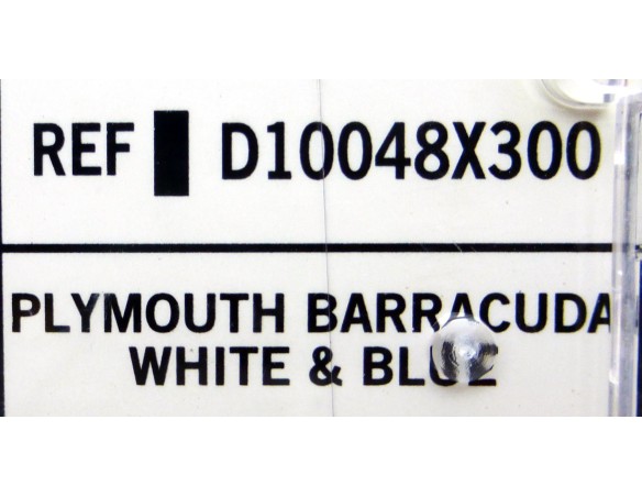 PLYMOUTH BARRACUDA WHITE & BLUE.DIGITAL SYSTEM REF.D10048X300 EDUCA