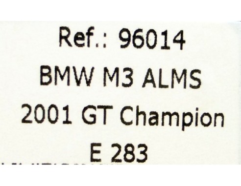 BMW M3 ALMS 2001 GT CHAMPION E283 REF.96014 FLY