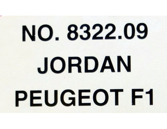 JORDAN PEUGEOT F1 REF.8322.09 TYCO