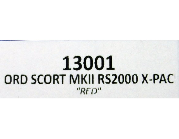 FORD SCORT MKII RS2000 X-PACK REF.13001 TEAM SLOT