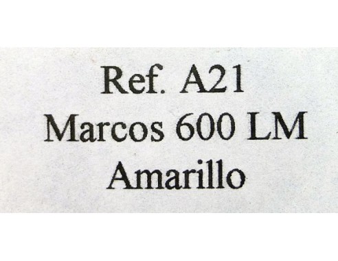 MARCOS 600 LM AMARILLO REF.A21 FLY