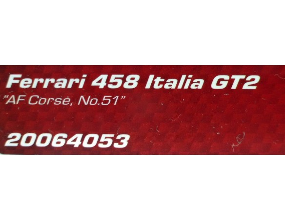 Ferrari 458 Italia GT2 AF Corse, No.51 ref.64053 CARRERA GO