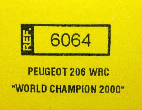 PEUGEOT 206 WRC REF.6064 TECNITOYS