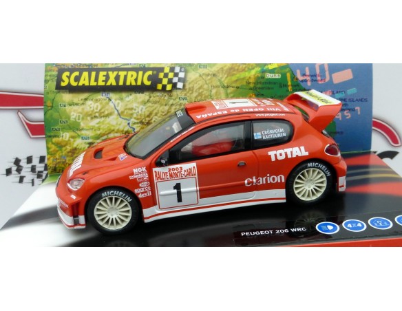 PEUGEOT 206 WRC OPENSLOT  ESPAÑA 2004 REF.6132 TECNITOYS