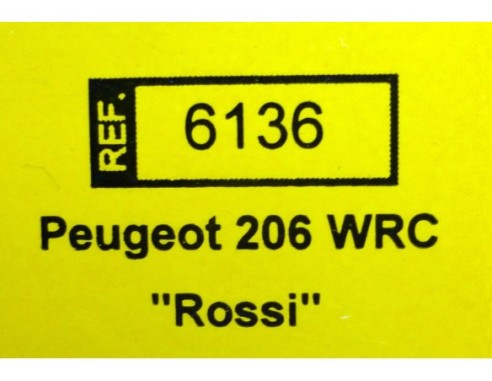 PEUGEOT 206 WRC ROSSI REF.6136 TECNITOYS