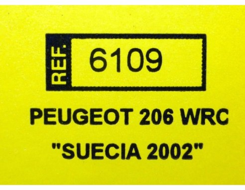 PEUGEOT 206 WRC SUECIA 2002  REF.6109 TECNITOYS