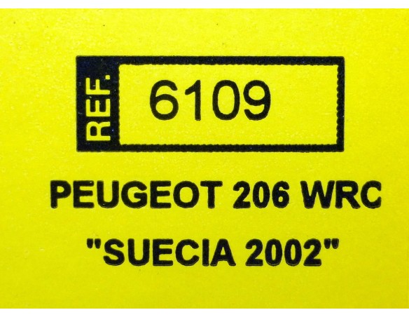 PEUGEOT 206 WRC SUECIA 2002  REF.6109 TECNITOYS