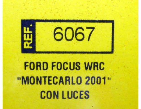 FORD FOCUS WRC Nº3 MONTECARLO 2001 CON LUCES REF.6067 TECNITOYS
