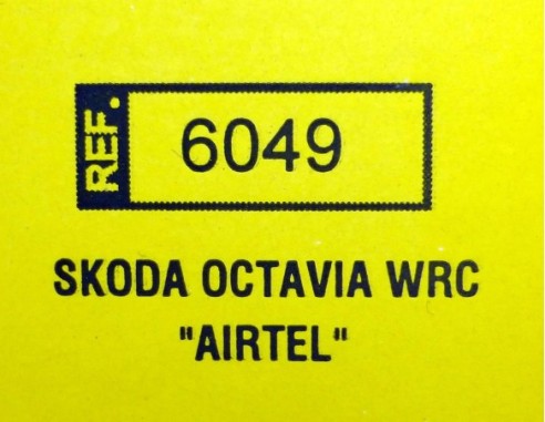 SKODA OCTAVIA WRC AIRTEL REF.6049 TECNITOYS