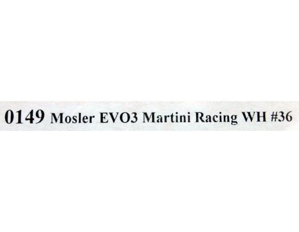 MOSLER EVO3 MARTINI RACING WH Nº36 REF.0149 NSR