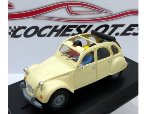 CITROEN 2 CV CABRIO MARFIL CON FAROS REDONDOS PINK-KAR