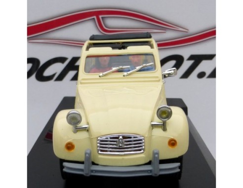 CITROEN 2 CV CABRIO MARFIL CON FAROS REDONDOS PINK-KAR
