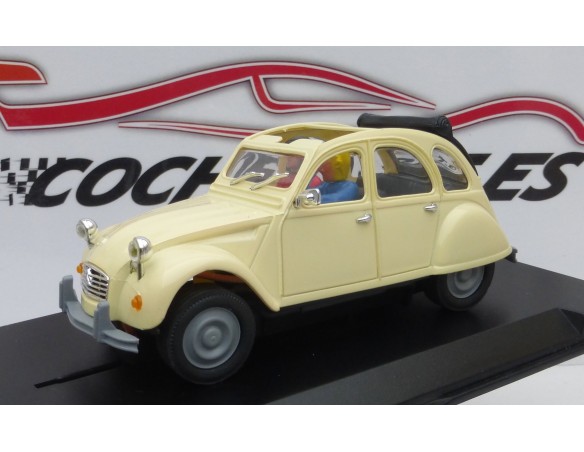 CITROEN 2 CV CABRIO MARFIL CON FAROS REDONDOS PINK-KAR
