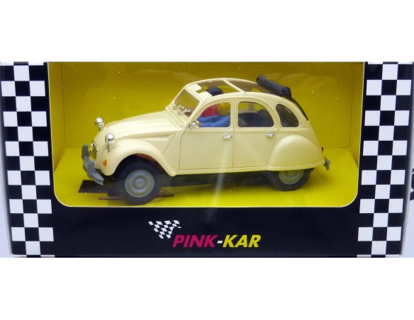 CITROEN 2 CV CABRIO MARFIL CON FAROS REDONDOS PINK-KAR