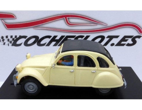 CITROEN 2 CV CAPOTADO MARFIL CON FAROS REDONDOS PINK-KAR