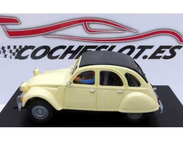 CITROEN 2 CV CAPOTADO MARFIL CON FAROS REDONDOS PINK-KAR