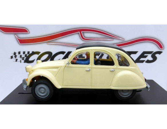 CITROEN 2 CV CAPOTADO MARFIL CON FAROS REDONDOS PINK-KAR